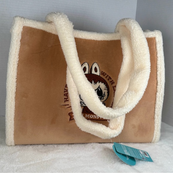 POP MART x The Monsters Labubu- Classic Bag Series- Plush Tote Bag Brown (US) - Picture 4 of 12
